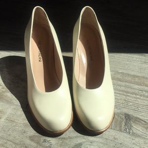 Adrienne Vittadini Antique white shoes.